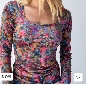 NATURAL LIFE Multicolor Velvet Blouse
